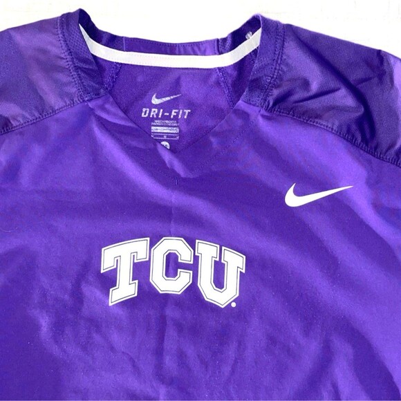 Vintage Nike DRI-FIT TCU Windbreaker Pullover - Medium - Picture 3 of 5